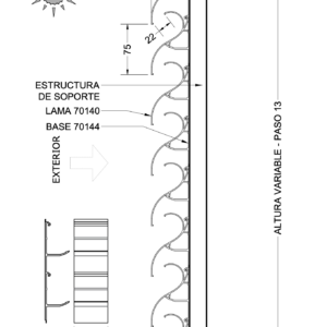 Lamas curvas paso fijo anti tormenta